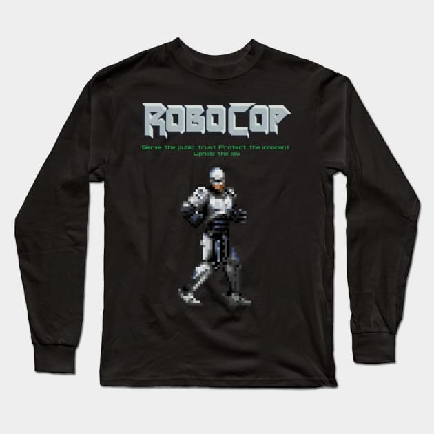 Arcade Robocop Long Sleeve T-Shirt by retrogameraddict